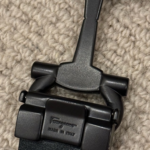 Ferragamo Black Men’s Gancini Belt Adjustable - Picture 2 of 3